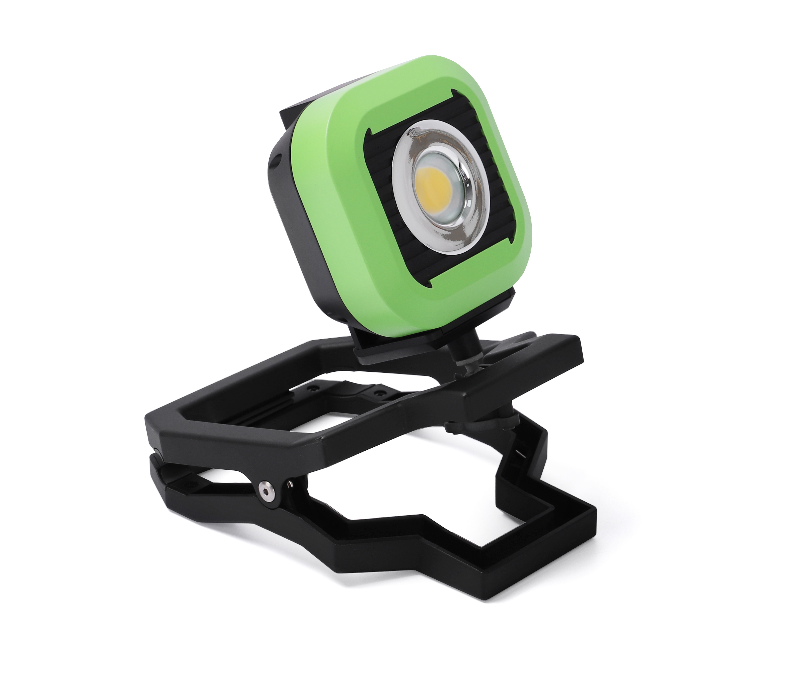 Portable LED work light, rechargeable, with portable clamp and magnet, 3000 lumens, IP65 waterproof rating